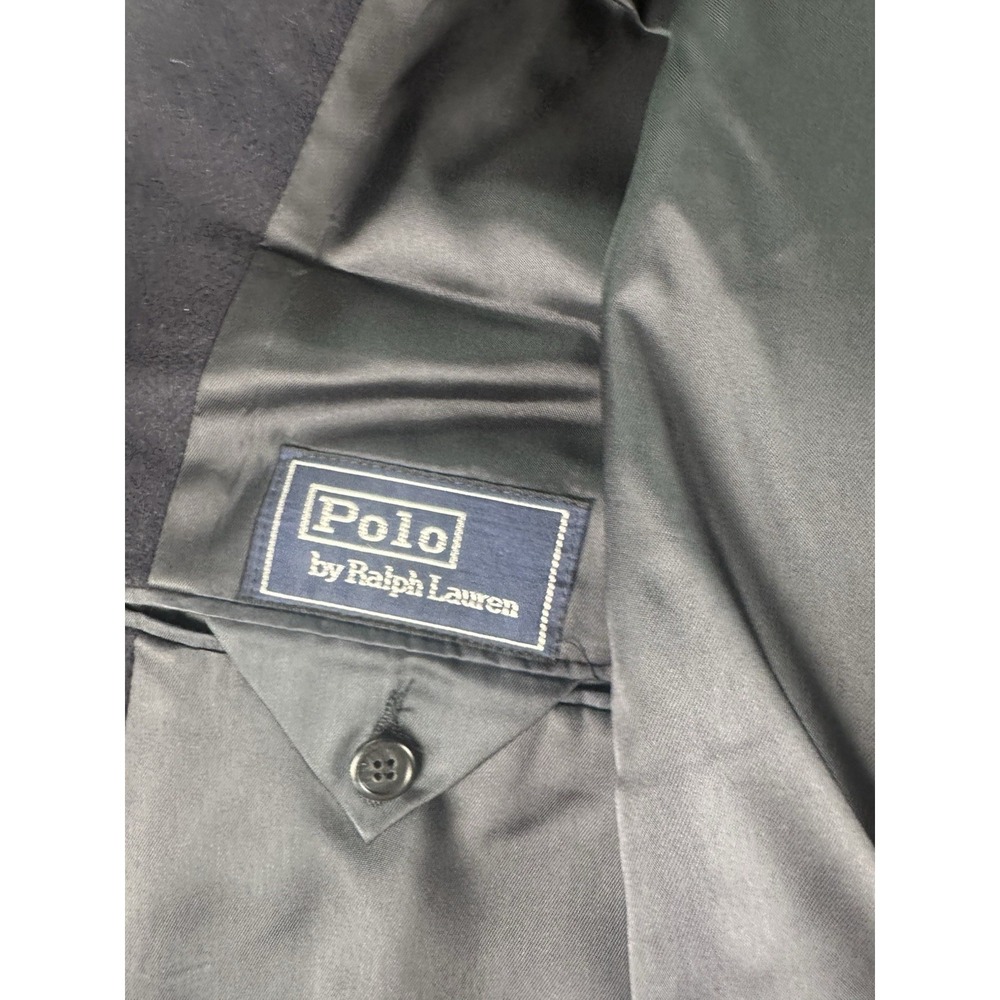 Vintage Polo Ralph Lauren Sport Coat 41 R Blue Camel Hair Solid Premium USA - Picture 11 of 14